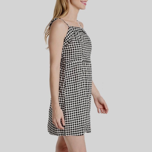 CUPCAKES AND CASHMERE GINGHAM MINI DRESS BLACK & WHITE CHECKERED MINI DRESS - Picture 8 of 16